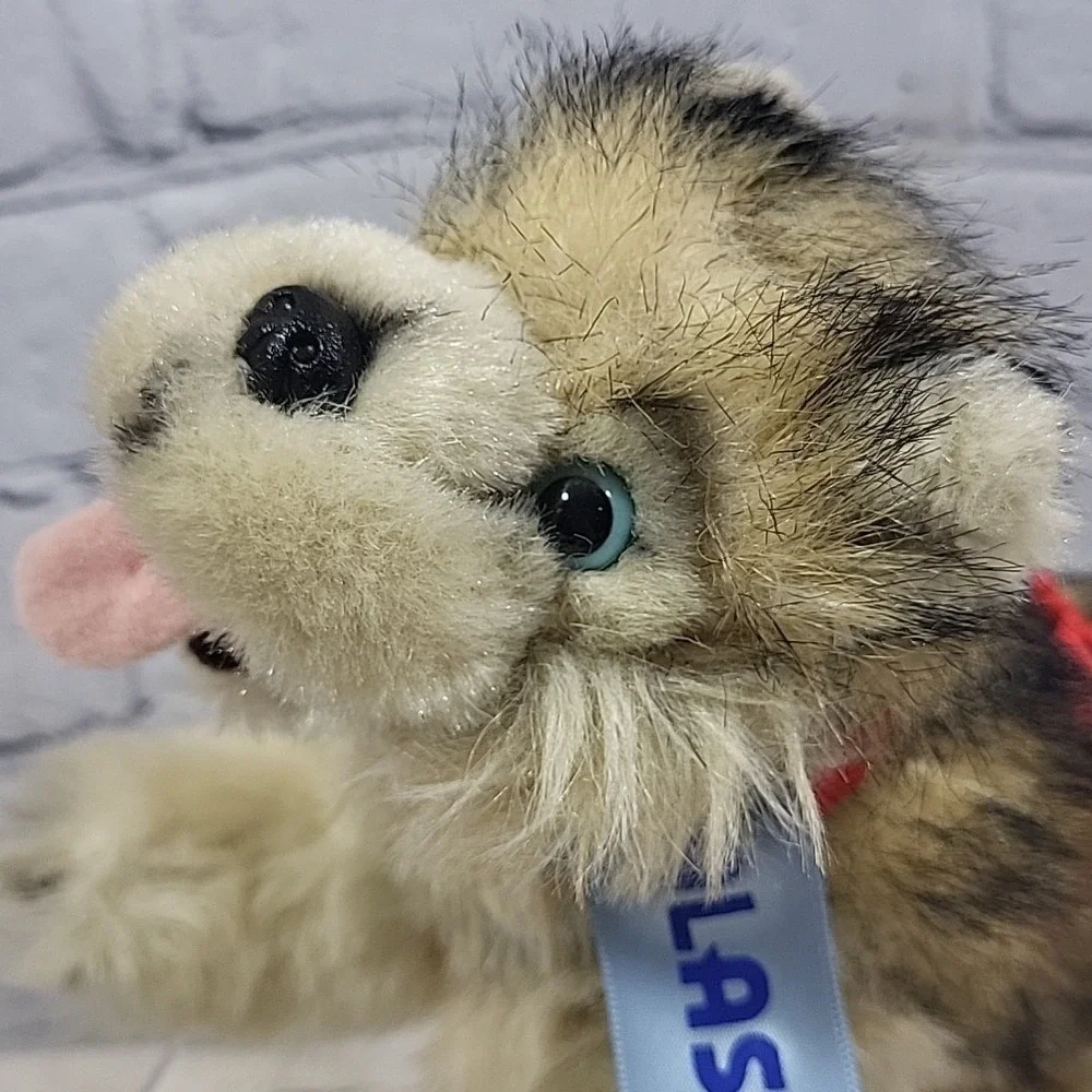 Kipmik Husky Plush‎ Sled Dog Harness Alaska Realistic Fur Blue Eyes 11